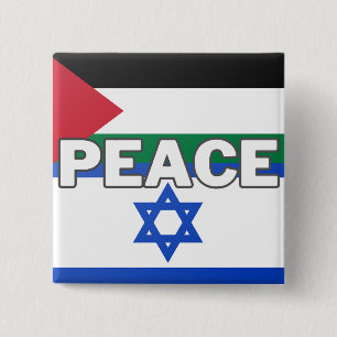 Bóton Quadrado 5.08cm Paz na Palestina