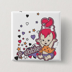 Bóton Quadrado 5.08cm PEBBLES™ Purple Heart