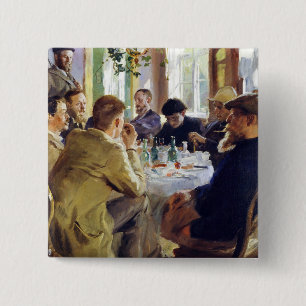 Bóton Quadrado 5.08cm Peder Severin Kroyer - Hora do almoço