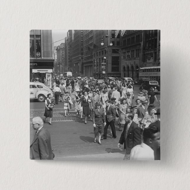 Bóton Quadrado 5.08cm Pedestres (Frente)