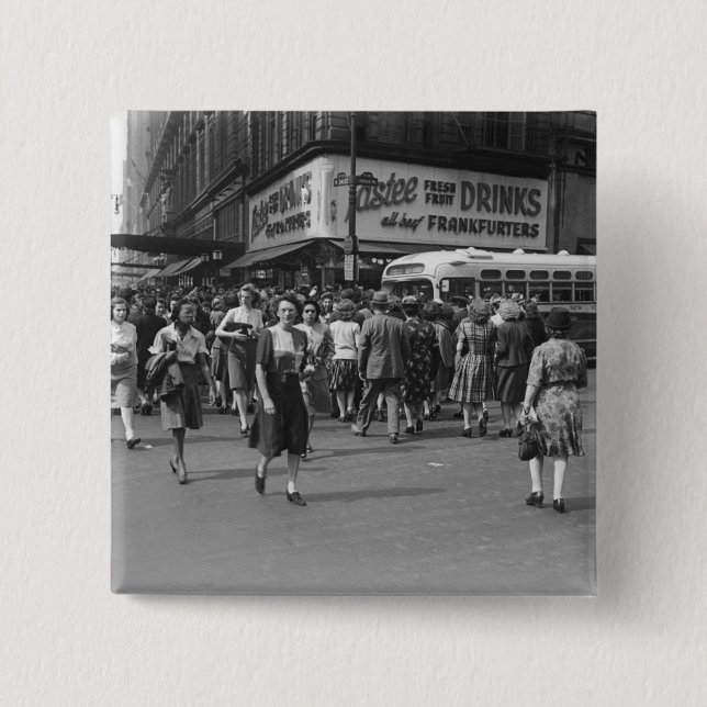 Bóton Quadrado 5.08cm Pedestres 2 (Frente)