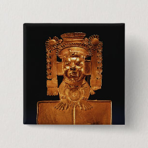 Bóton Quadrado 5.08cm Peitoral do deus Xipe Totec