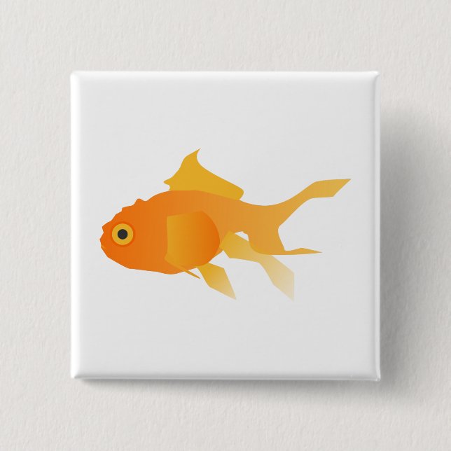 Bóton Quadrado 5.08cm Peixes dourados (Frente)
