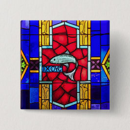 Bóton Quadrado 5.08cm Peixes IXOYC