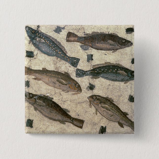 Bóton Quadrado 5.08cm Peixes (mosaico) (Frente)