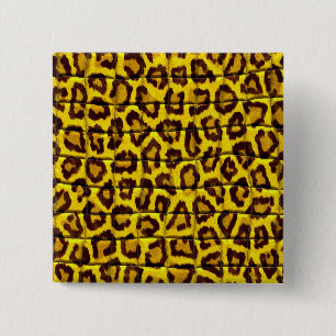 Bóton Quadrado 5.08cm Pele de leopardo
