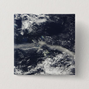 Bóton Quadrado 5.08cm Pena das colinas de Soufriere, Montserrat da cinza