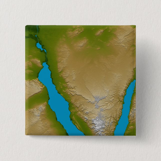 Bóton Quadrado 5.08cm Península do Sinai (Frente)