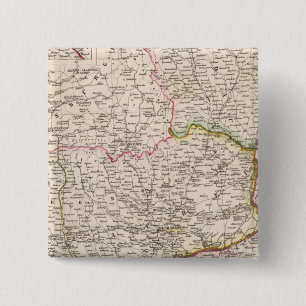 Bóton Quadrado 5.08cm Península dos Balcãs, Turquia, Romênia