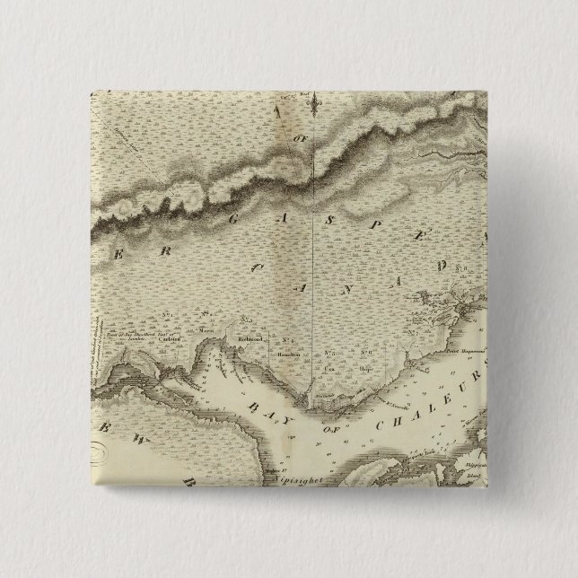 Bóton Quadrado 5.08cm Península Gaspe (Frente)