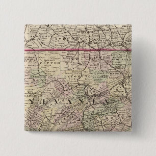 Bóton Quadrado 5.08cm Pensilvânia, Maryland, Nova Jersey, Delaware