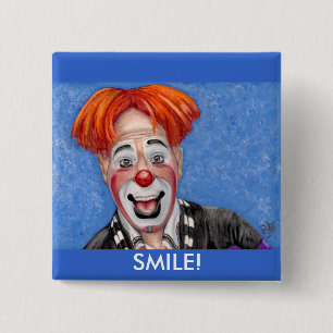Bóton Quadrado 5.08cm Pentes de Ryan do palhaço