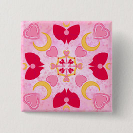 Bóton Quadrado 5.08cm Pequena Princesa da Lua