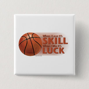 Bóton Quadrado 5.08cm Perder Skill Ganhou Sorte de Basquete