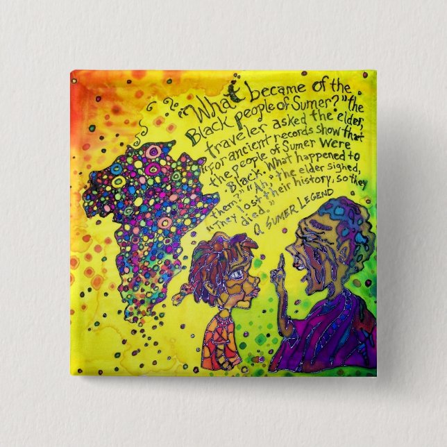 Bóton Quadrado 5.08cm Perderam seu botão da história (Frente)