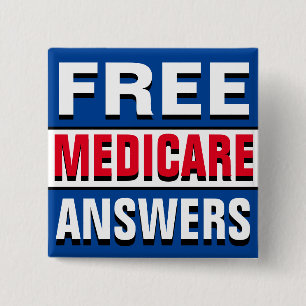 Bóton Quadrado 5.08cm Pergunte-me sobre o Medicare