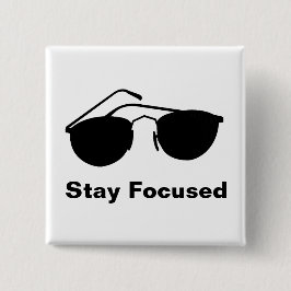 Bóton Quadrado 5.08cm Permaneça focado em 2026