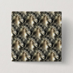 Bóton Quadrado 5.08cm Pérolas Douradas