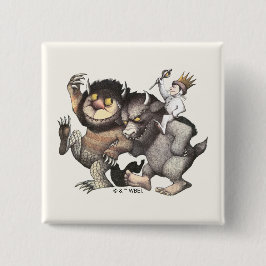 Bóton Quadrado 5.08cm Personagens de Onde Vivem os Monstros