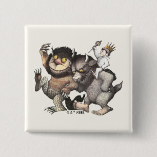 Bóton Quadrado 5.08cm Personagens de Onde Vivem os Monstros