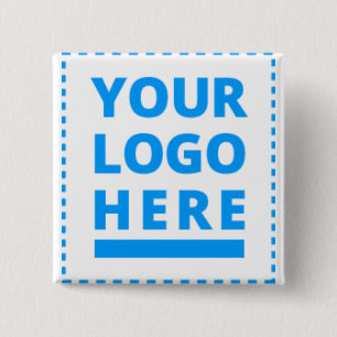 Bóton Quadrado 5.08cm Personalizado seu texto ou logotipo aqui
