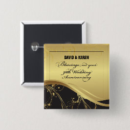 Bóton Quadrado 5.08cm Personalizar, 50º Aniversário Religioso