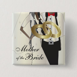 Bóton Quadrado 5.08cm Personalizar membros da Festa de casamento e da Fa