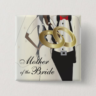 Bóton Quadrado 5.08cm Personalizar membros da Festa de casamento e da fa