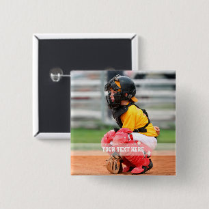 Bóton Quadrado 5.08cm Personalize a foto dos esportes