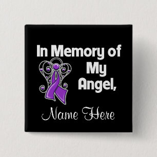 Bóton Quadrado 5.08cm Personalize na memória de meu anjo Leiomyosarcoma