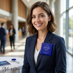 Bóton Quadrado 5.08cm Personalize seu próprio botão azul escuro