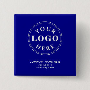 Bóton Quadrado 5.08cm Personalize seu próprio botão azul escuro