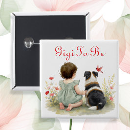 Bóton Quadrado 5.08cm Personalized Baby Shower | Gigi To Be