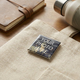 Bóton Quadrado 5.08cm Personalized Photo Button 