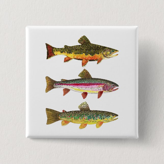 Bóton Quadrado 5.08cm Pesca De Trutas (Frente)