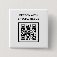 Pessoa com necessidades especiais Código QR