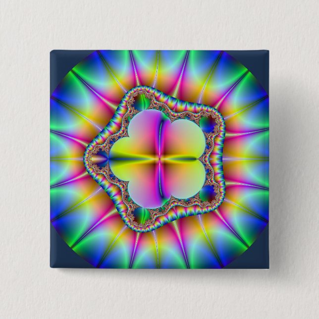 Bóton Quadrado 5.08cm Petals2 (Frente)