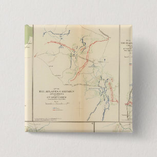 Bóton Quadrado 5.08cm Petersburgo, Va, Campanha Atlanta