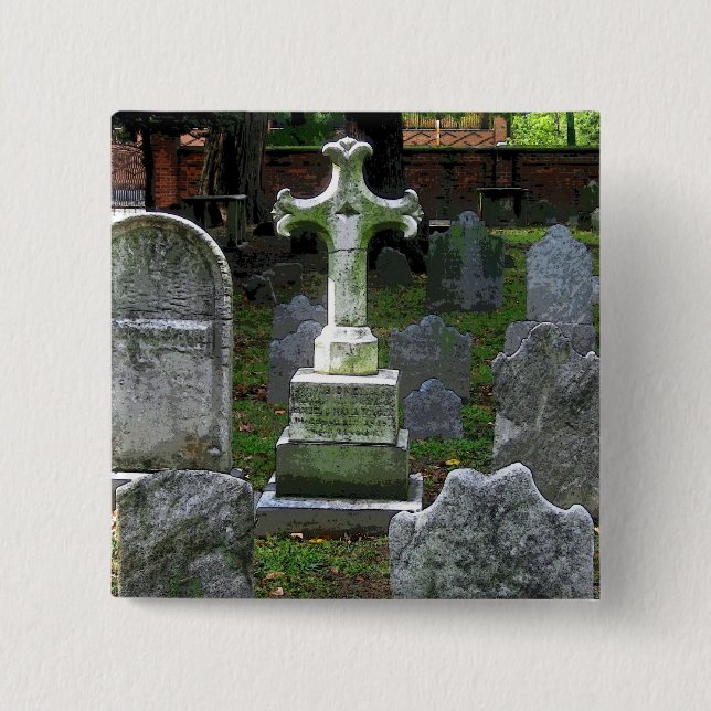 Bóton Quadrado 5.08cm Philadelphia Graveyard CB (Frente)