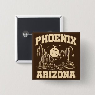 Bóton Quadrado 5.08cm Phoenix, Arizona
