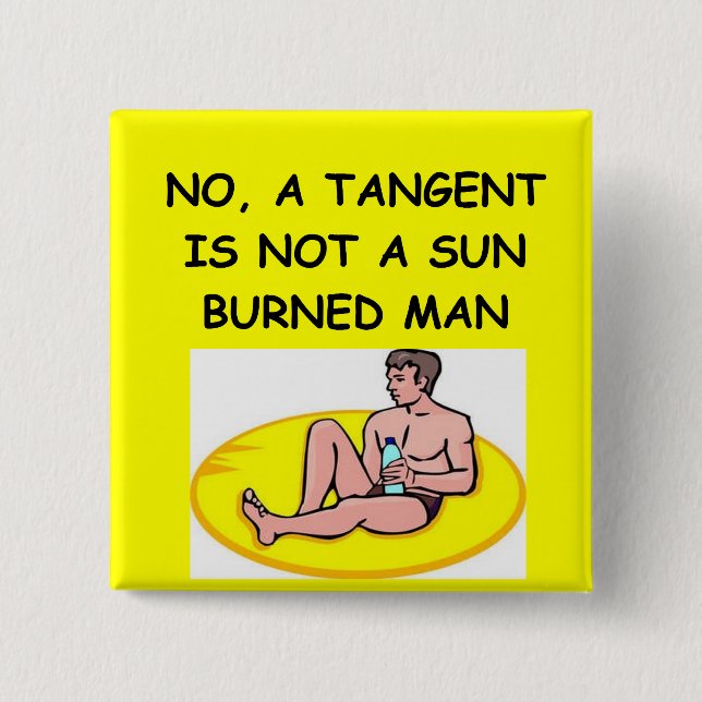 Bóton Quadrado 5.08cm piada da matemática (Frente)