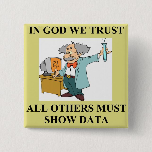 Bóton Quadrado 5.08cm piada engraçada da ciência (Frente)