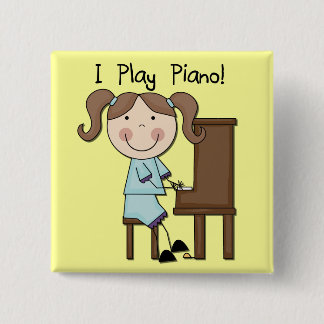 Bóton Quadrado 5.08cm Piano - camiseta e presentes fêmeas