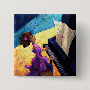 Bóton Quadrado 5.08cm Piano Concert