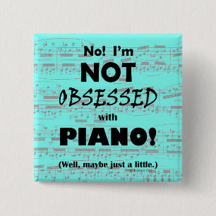 Bóton Quadrado 5.08cm Piano Obcecado
