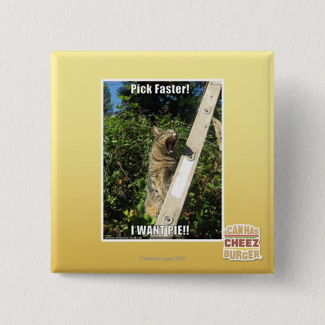 Bóton Quadrado 5.08cm Picareta mais rapidamente! (Frente)