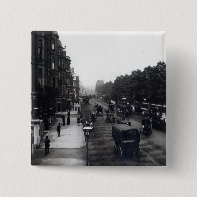 Bóton Quadrado 5.08cm Piccadilly, Londres (Frente)