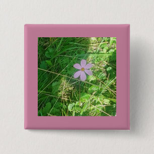 Bóton Quadrado 5.08cm Pico-a-boo rosa