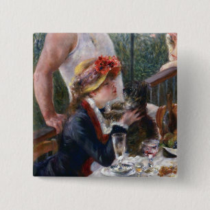 Bóton Quadrado 5.08cm Pierre-Auguste Renoir - Luncheon do Partido Barco