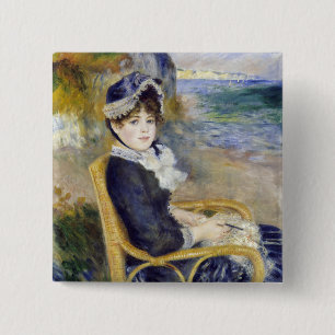 Bóton Quadrado 5.08cm Pierre-Auguste Renoir - Pelo Mar